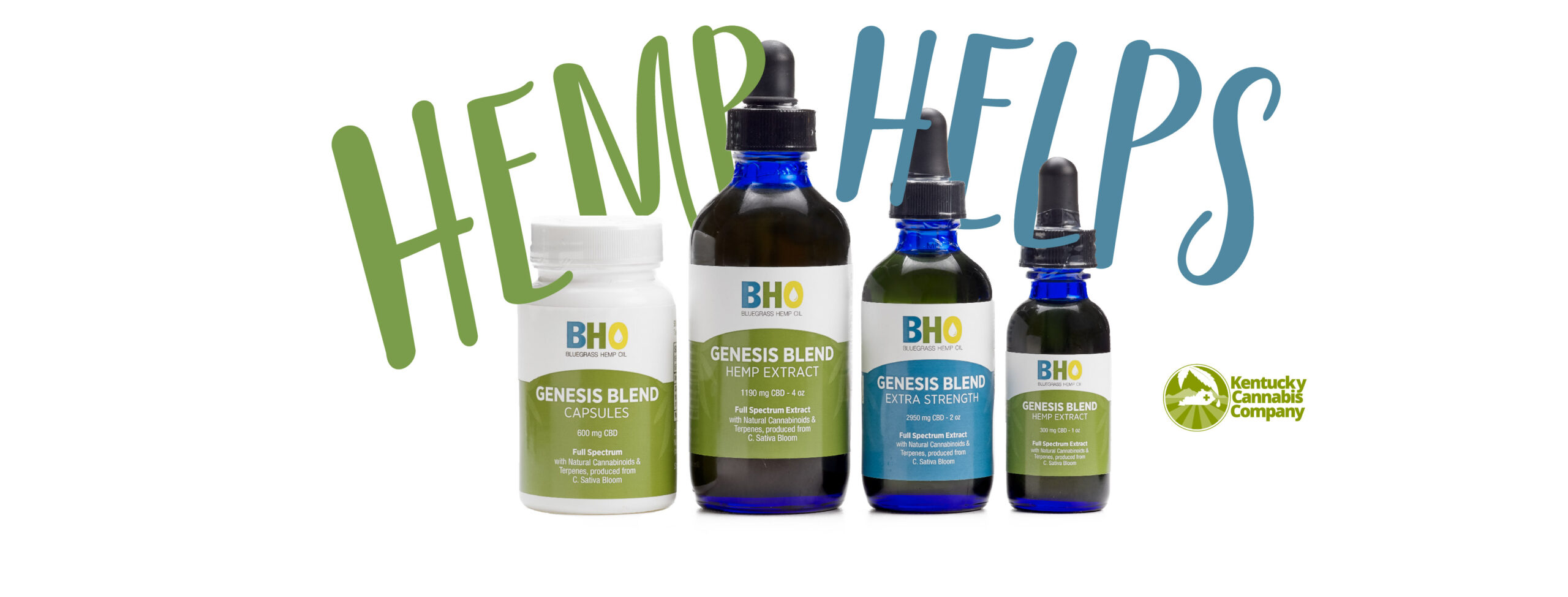 hemp helps line up of CBD products