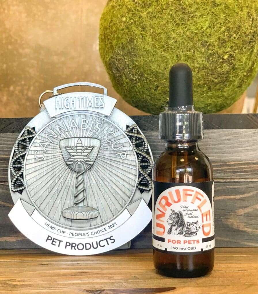 High times hemp cup award for Unruffled CBD oil for pets