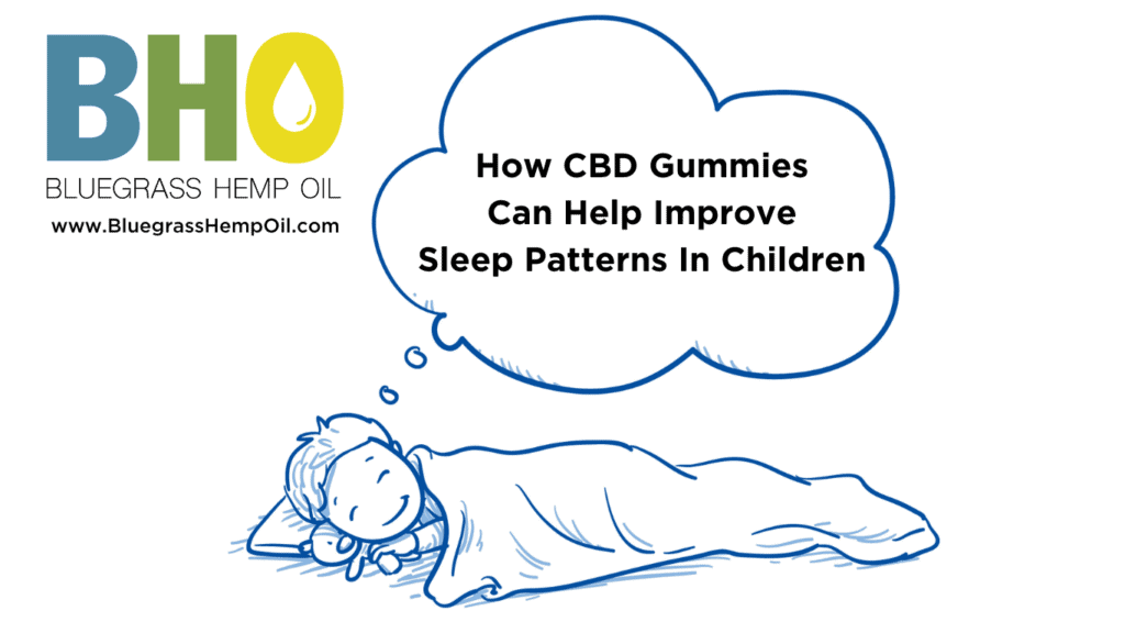graphic for a blog about How CBD Gummies Can Help Improve Sleep Patterns in Children