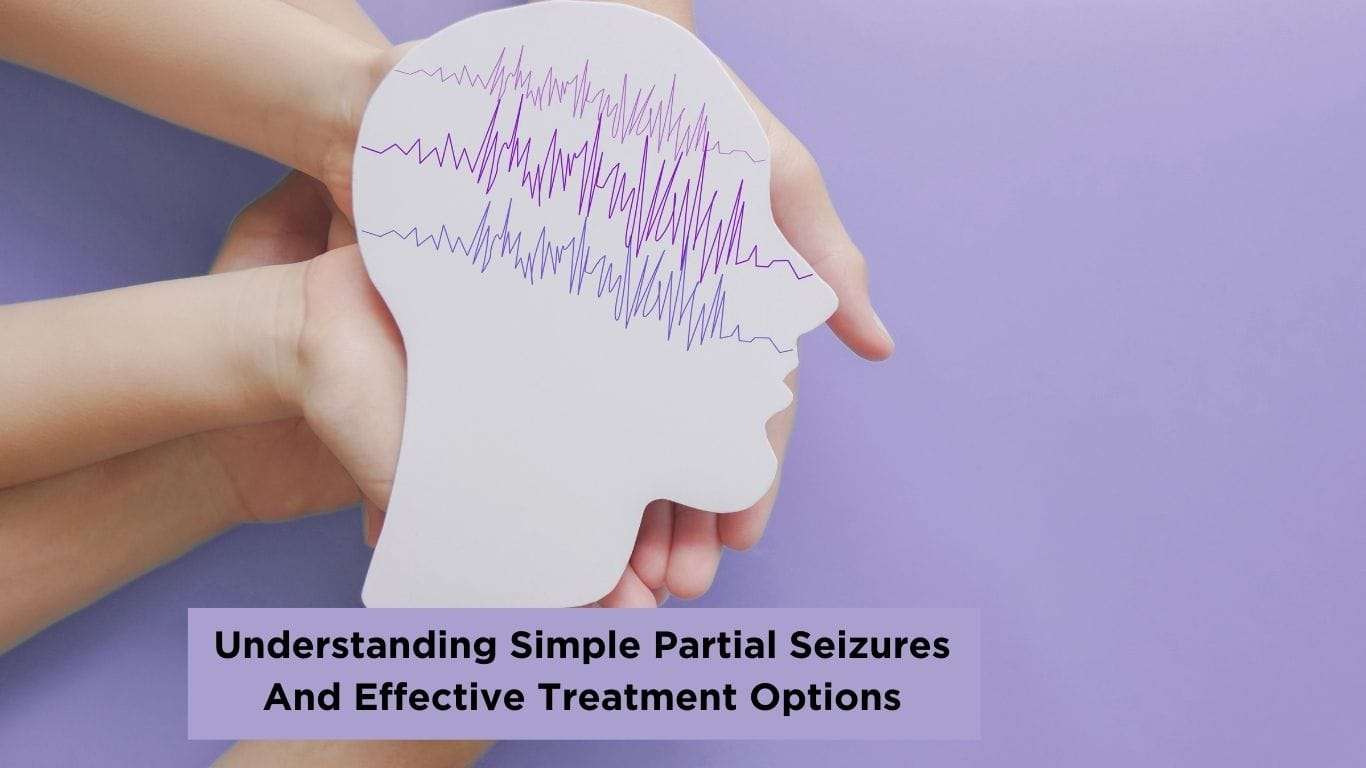 A person's hands holding a cutout of an EEG scan with the phrase "Understanding Simple Partial Seizures"written on it