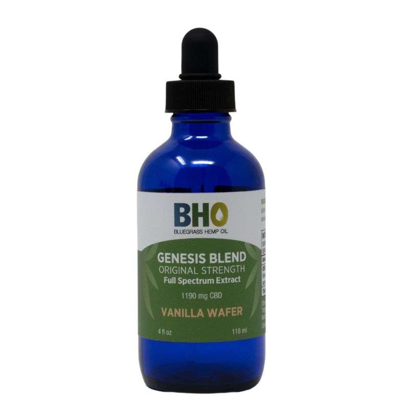 Genesis Blend Full Spectrum CBD Oil Vanilla Wafer Flavor 4 oz
