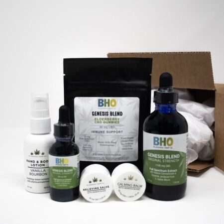 Image of the Black Friday Expanded Bundle Kit 1, showcasing various CBD products, a $160.00 value, offered at $109.99