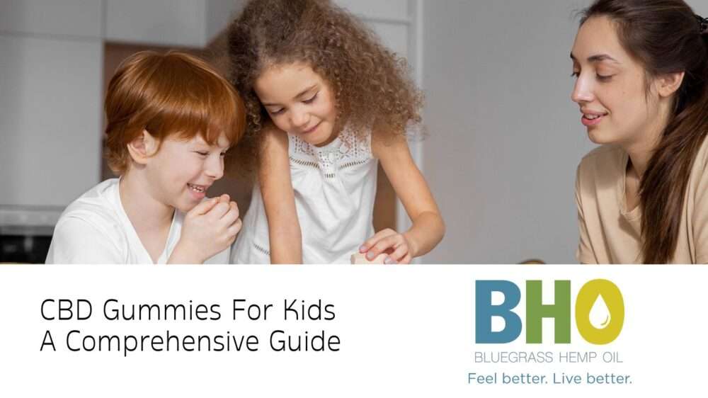 Joyful children laughing and playing outdoors after enjoying Genesis Blend Full Spectrum CBD Gummy.