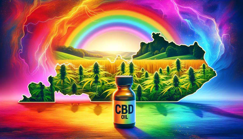 A vibrant rainbow arching across the sky, symbolizing the diverse and synergistic blend of cannabinoids and terpenoids in full-spectrum Genesis Blend CBD oil.