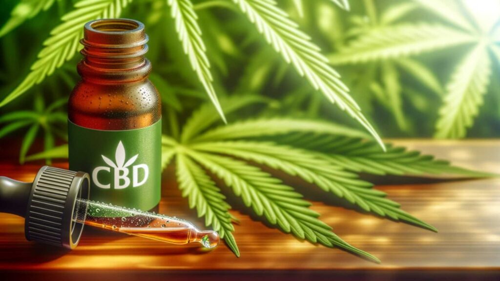 A bottle of CBD tincture oil from Bluegrass Hemp Oil, crafted by the Kentucky Cannabis Company, Kentucky’s leader in full-spectrum CBD products.
